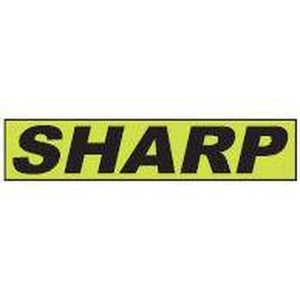 Shadow Slogan-"Sharp" Dozen/Pack-Peel and Stick Windshield Numbers, Ovals & Slogans-Hi Tech Industries-SSFGK-102