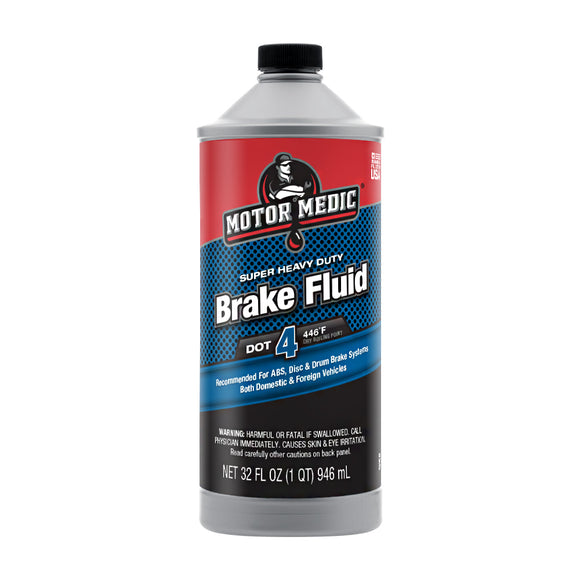 Motor Medic DOT 4 Brake Fluid Super HD - 32 Ounces M4532