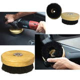 Carpet and Upholstery Shampoo 5” Wood Block Brush for Rotary Buffers – Polishers-Scrub Brushes-Hi Tech Industries-ROPB-5811