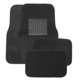 Deluxe 4 Pc. Carpet Mat Set w/ Heel Pad & Nib Back - Charcoal-Floor Mats & Accessories-Hi Tech Industries-9203