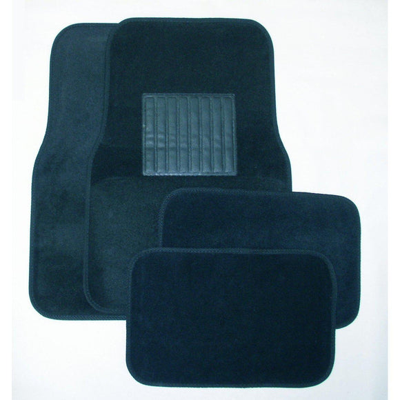 Deluxe 4 Pc. Carpet Mat Set w/ Heel Pad & Nib Back - Blue-Floor Mats & Accessories-Hi Tech Industries-9211