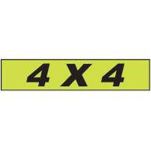 Shadow Slogan-"4x4" Dozen/Pack-Peel and Stick Windshield Numbers, Ovals & Slogans-Hi Tech Industries-SSFGK-141