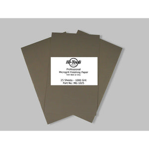 Microgrit Wet/Dry Finishing Paper - 1000 Grit - 25 Pack - 9"x5.5"-Steel Wool & Abrasives-Hi Tech Industries-MG1025