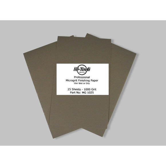 Microgrit Wet/Dry Finishing Paper - 1000 Grit - 25 Pack - 9