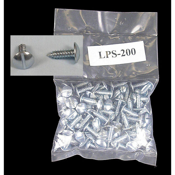 Slotted Round Head Screw 100/Pk-License Plate Hardware-Hi Tech Industries-LPS-200