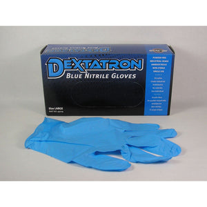 Dextatron Disposable Nitrile Gloves - Blue Powder Free (XL - 100/box)-Gloves-Hi Tech Industries-45010