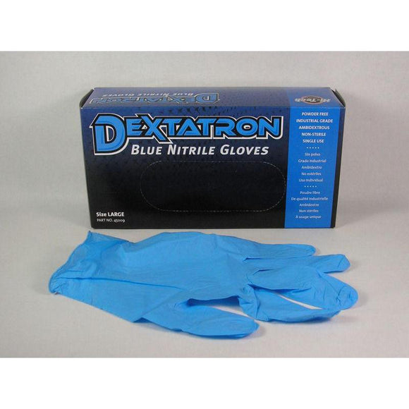 Dextatron Disposable Nitrile Gloves - Blue Powder Free (Medium - 100/box)-Gloves-Dexatron-45008