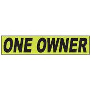 Shadow Slogan-"One Owner" Dozen/Pack-Peel and Stick Windshield Numbers, Ovals & Slogans-Hi Tech Industries-SSFGK-84