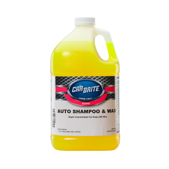 Car Brite Auto Shampoo & Wax 1 Gallon