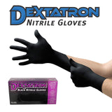 Dextatron Powder Free Black Disposable Nitrile Gloves (Small)