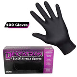 Dextatron Powder Free Black Disposable Nitrile Gloves (XX-Large)