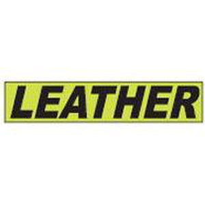 Shadow Slogan-"Leather" Dozen/Pack-Peel and Stick Windshield Numbers, Ovals & Slogans-Hi Tech Industries-SSFGK-64