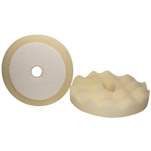 6" Heavy Cut White Waffle Foam (2/Pk)-Hi-Buff® Foam Pads-Hi Tech Industries-HB-16FC