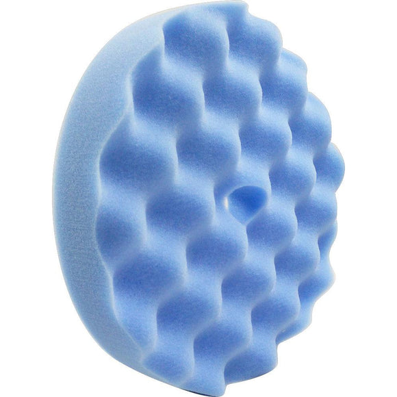 8” Ultrafine Light Blue Waffle Foam-Hi-Buff® Foam Pads-Hi Tech Industries-HB 807C
